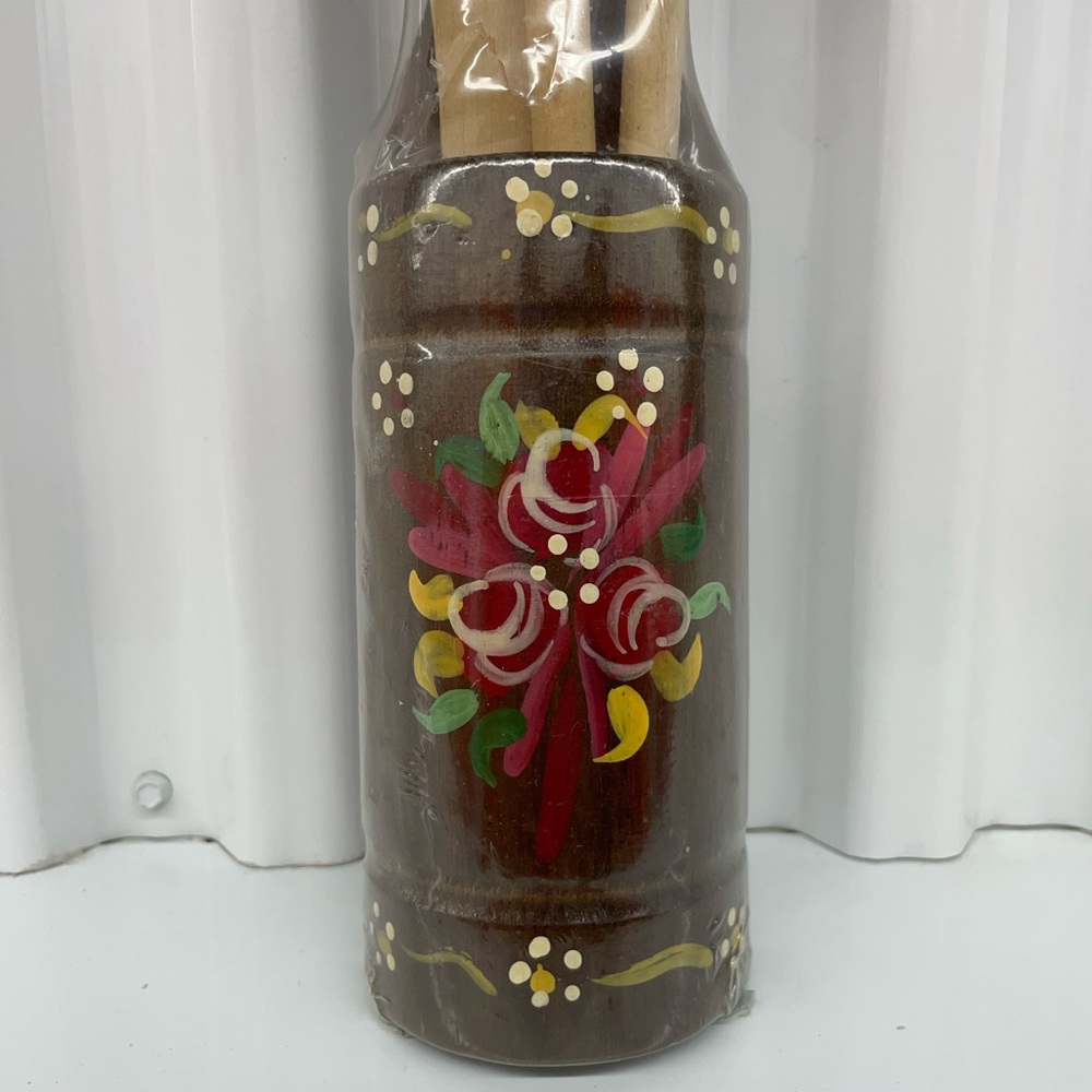 Vintage Wooden Utensils and Holder